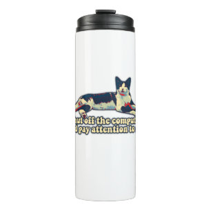 Lustiges mürrisches Katzen-Meme für Katzenmenschen Thermosbecher