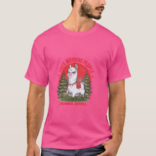 Lustiges mürrisches lustiges Alpaka, ich mag Morge T-Shirt