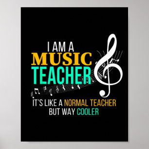 Lustiges Musiklehrer T-Shirt Musiklehrer Cool Tee Poster