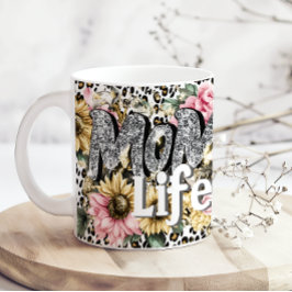Lustiges Mütterleben Florales Tierdruck-Kaffeetass Kaffeetasse