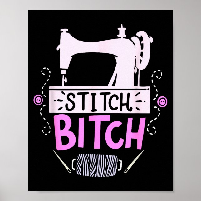 Lustiges Näh- Quilt-Geschenk Poster (Vorne)