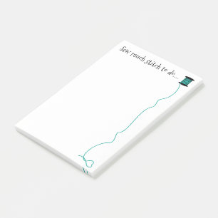 Lustiges nähendes Entwurfs-Aqua Post-it Klebezettel