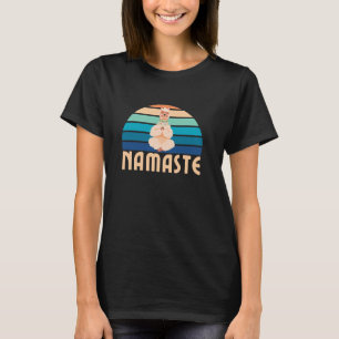 Lustiges Namaste Lama Meditation Yoga Pose Süßes A T-Shirt