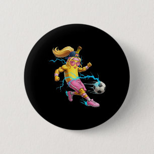 Lustiges Nana Fußball Ll T-Shirt für Mädchen Fraue Button