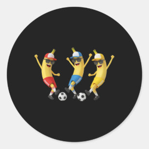 Lustiges Nana-Fußballteam-Art-Cool-Cartoon-Fußball Runder Aufkleber