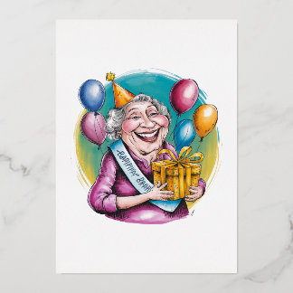 Lustiges Nana-Geburtstags-Gag-Geschenk Folieneinladung