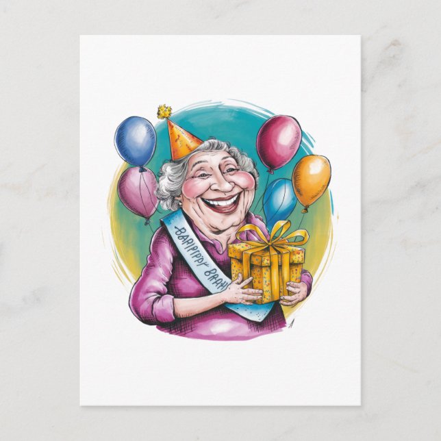 Lustiges Nana-Geburtstagsgeschenk Postkarte (Vorderseite)