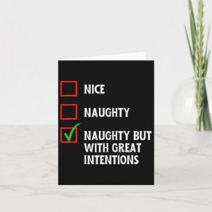 Lustiges Naughty List Tee Ein Naughty Aber Mit Gro Karte