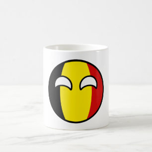 Lustiges neigendes Geeky Belgien Countryball Tasse