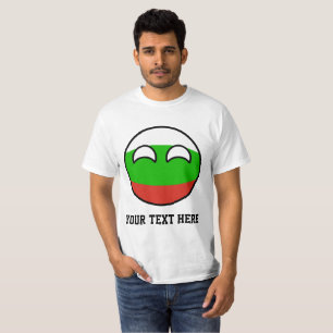 Lustiges neigendes Geeky Bulgarien Countryball T-Shirt