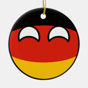 Lustiges neigendes Geeky Deutschland Countryball Keramik Ornament