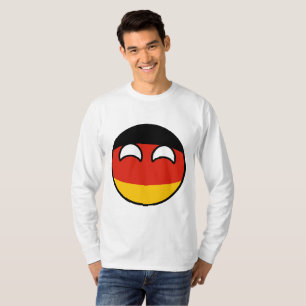 Lustiges neigendes Geeky Deutschland Countryball T-Shirt