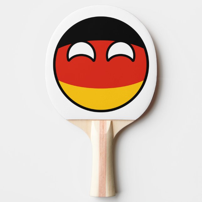 Lustiges neigendes Geeky Deutschland Countryball Tischtennis Schläger (Vorderseite)