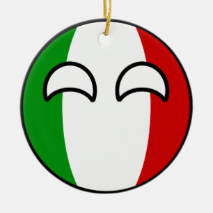 Lustiges neigendes Geeky Italien Countryball Keramikornament