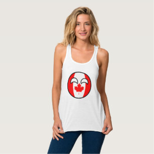 Lustiges neigendes Geeky Kanada Countryball Tank Top
