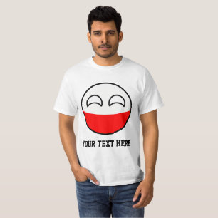 Lustiges neigendes Geeky Polen Countryball T-Shirt