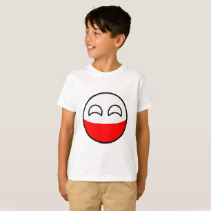 Lustiges neigendes Geeky Polen Countryball T-Shirt