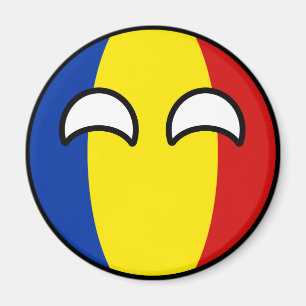 Lustiges neigendes Geeky Rumänien Countryball Magnet