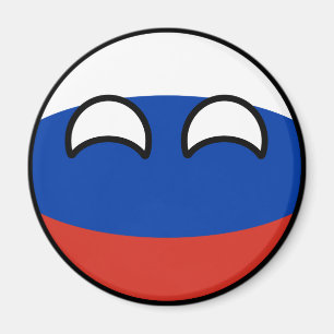 Lustiges neigendes Geeky Russland Countryball Magnet
