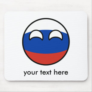 Lustiges neigendes Geeky Russland Countryball Mousepad