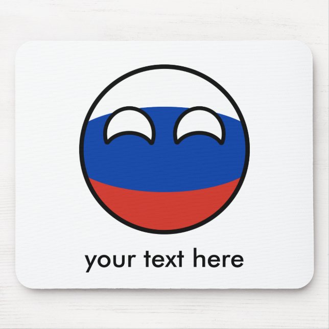 Lustiges neigendes Geeky Russland Countryball Mousepad (Vorne)