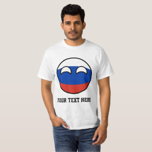 Lustiges neigendes Geeky Russland Countryball T-Shirt