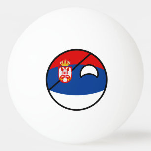 Lustiges neigendes Geeky Serbien Countryball Tischtennisball