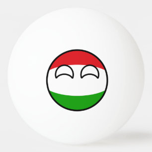 Lustiges neigendes Geeky Ungarn Countryball Tischtennisball