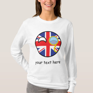 Lustiges neigendes Geeky Vereinigtes Königreich T-Shirt