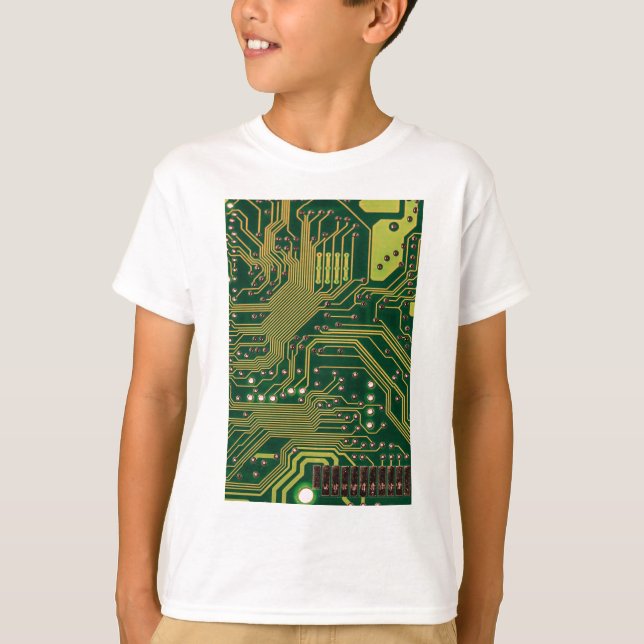 Lustiges Nerdy Computer-Motherboard T-Shirt (Vorderseite)