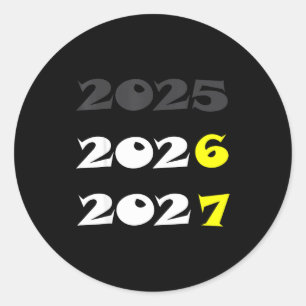 Lustiges Neues Jahr 2026 Sechs Sieben 67 Meme Runder Aufkleber
