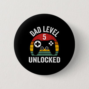 Lustiges Neues Vater-Shirt Vater Level 5 freigesch Button