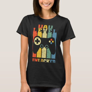Lustiges Neues Vater-Shirt Vater-Level freigeschal T-Shirt