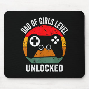 Lustiges Neues Vater-Shirt Vater Von Mädchen Level Mousepad