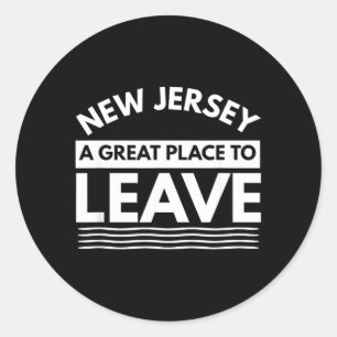 Lustiges New Jersey Ein Großartiger Ort Zum Verlas Runder Aufkleber