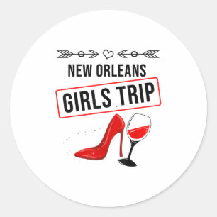 Lustiges New Orleans Mädchen-Trip-Geschenk für Fra Runder Aufkleber