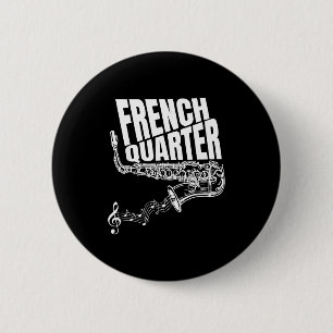 Lustiges New Orleans Mardi Gras Jazz Saxophon Button