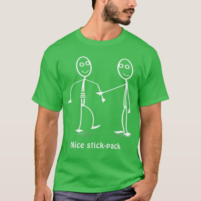 Lustiges Nice StickPack-Stickman-Kostüm Stickfigur T-Shirt (Vorderseite)