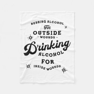 Lustiges Nick-Miller-Zitat-Shirt_ Alkohol-Spruch N Fleecedecke