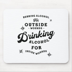 Lustiges Nick-Miller-Zitat-Shirt_ Alkohol-Spruch N Mousepad