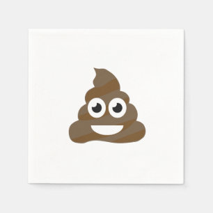 Lustiges niedliches kacken Emoji Serviette
