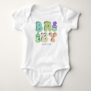 Lustiges niedliches personalisiertes Baby Namens B Strampler