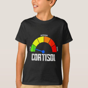 Lustiges niedriges Cortisol-Spiegel-V-Meme T-Shirt