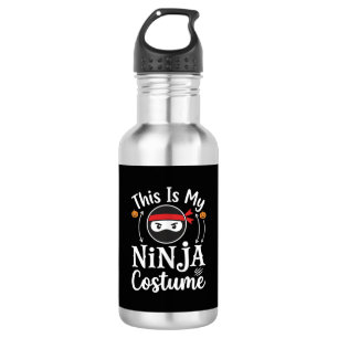 Lustiges Ninja-Kostüm Halloween-Design_1 Edelstahlflasche