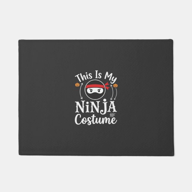 Lustiges Ninja-Kostüm Halloween-Design_1 Fußmatte (Vorderseite)