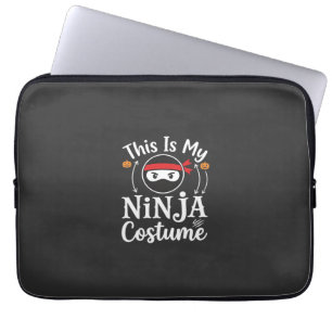 Lustiges Ninja-Kostüm Halloween-Design_1 Laptopschutzhülle