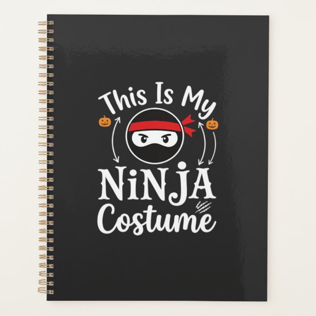 Lustiges Ninja-Kostüm Halloween-Design_1 Planer (Vorderseite)
