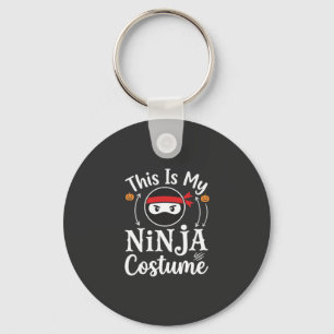 Lustiges Ninja-Kostüm Halloween-Design_1 Schlüsselanhänger