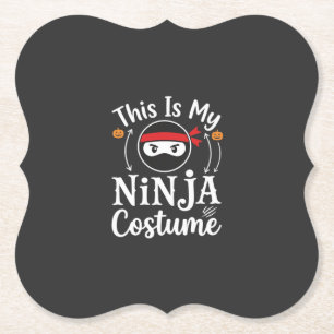 Lustiges Ninja-Kostüm Halloween-Design_1 Untersetzer