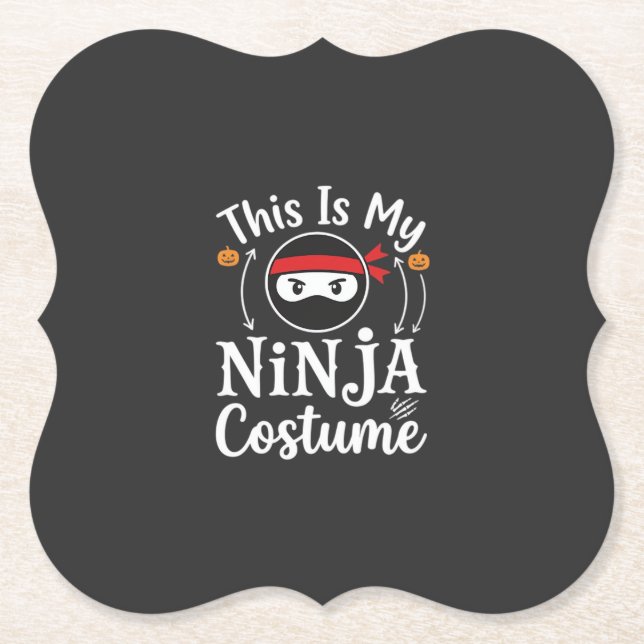 Lustiges Ninja-Kostüm Halloween-Design_1 Untersetzer (Vorderseite)